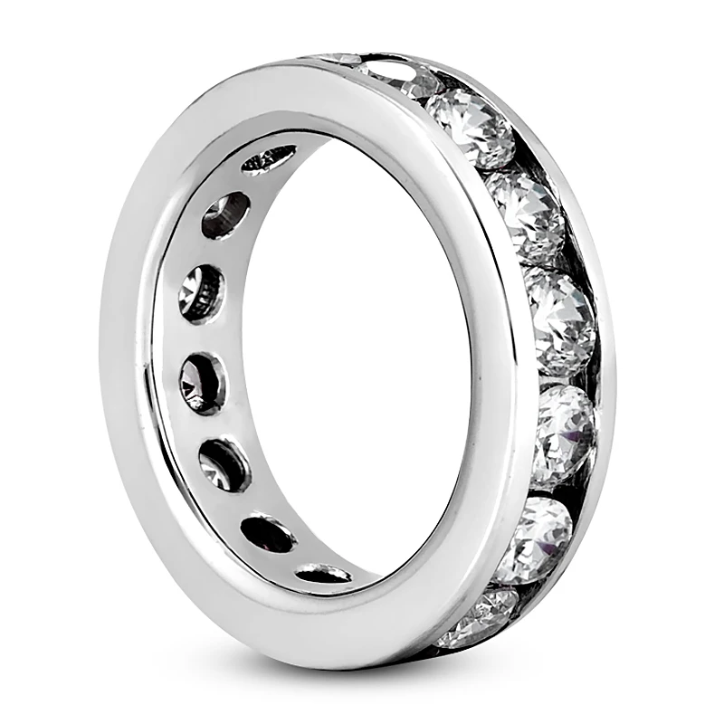 18K White Gold Diamond Eternity Band 2.85ct 6 18K White Gold Diamond Eternity Band 2.85ct - Image 4