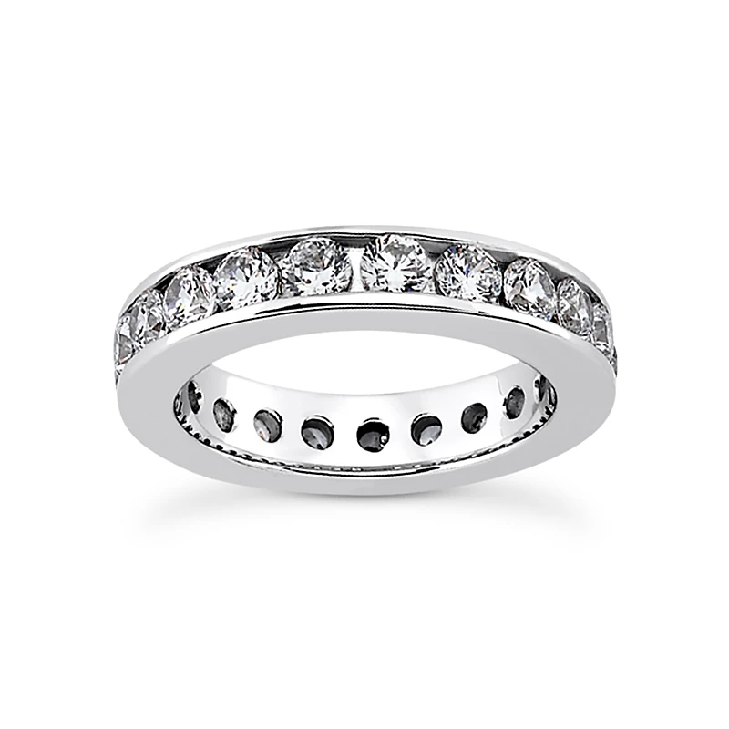 18K White Gold Diamond Eternity Band 2.85ct 3 18K White Gold Diamond Eternity Band 2.85ct