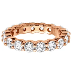 18K White Gold Diamond Eternity Band 3.40ct 5/32in. (4.1mm) -Outlet Bijou Lush Store 18k gold diamond eternity band 340ct p 30340 backro
