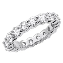 18K White Gold Diamond Eternity Band 3.40ct 5/32in. (4.1mm)
