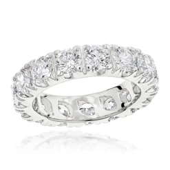 18K Yellow Gold Round Diamond Eternity Band 4ct -Outlet Bijou Lush Store 18k gold diamond eternity band 4ct p 30336 wh