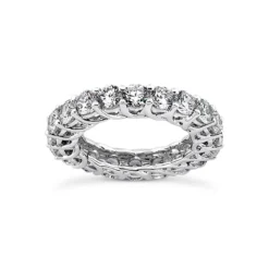 18K White Gold Diamond Eternity Band 4ct