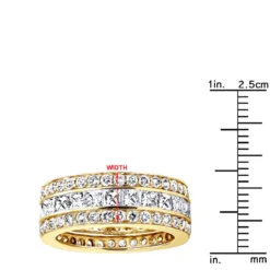18K White Gold Round & Princess Diamond 5 Carat Eternity/Anniversary Band -Outlet Bijou Lush Store 18k gold diamond eternity rings collection item 5ctw p 23030 rulerye