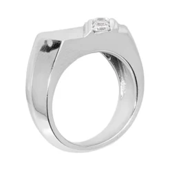 18K White Gold Men's Diamond Ring 0.45ct 9.3mm -Outlet Bijou Lush Store 18k gold mens diamond ring 045ct p 31649 back white 20220426