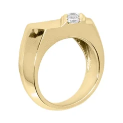 18K White Gold Men's Diamond Ring 0.45ct 9.3mm -Outlet Bijou Lush Store 18k gold mens diamond ring 045ct p 31649 back yellow 20220420 20220426