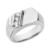 18K White Gold Men's Diamond Ring 0.45ct 9.3mm
