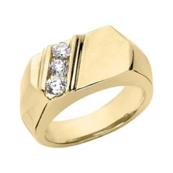 18K White Gold Men's Diamond Ring 0.45ct 9.3mm -Outlet Bijou Lush Store 18k gold mens diamond ring 045ct p 31649 yellow 20220426