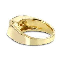 18K Yellow Gold Men's Diamond Ring 0.87ct -Outlet Bijou Lush Store 18k gold mens diamond ring 087ct p 31940 backye