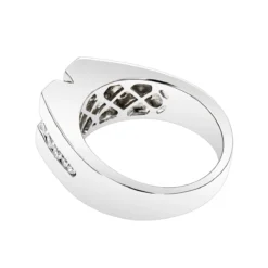 18K White Gold Men's Diamond Ring 1.72ct -Outlet Bijou Lush Store 18k gold mens diamond ring 172ct p 31722 backwh