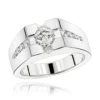 18K White Gold Men's Diamond Ring 1.72ct -Outlet Bijou Lush Store 18k gold mens diamond ring 172ct p 31722 wh