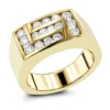 18K Yellow Gold Men's Diamond Ring 1ct By Luxurman -Outlet Bijou Lush Store 18k gold mens diamond ring 1ct p 31882 ye