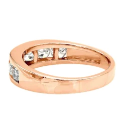 7 Stone Anniversary Band 18K White Gold Men's Or Women's Diamond Wedding Ring 1.5ct -Outlet Bijou Lush Store 18k gold mens or womens diamond wedding band 7 stone anniversary ring 15ct 000817 backro