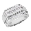18K White Gold Men's Princess & Baguette Diamonds Ring 2.76ct -Outlet Bijou Lush Store 18k gold mens princess baguette diamonds ring 276ct p 31671 white 20220420 20220426