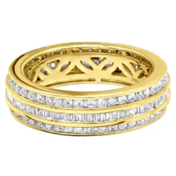 14K Rose Gold Round Baguette Diamond Eternity Ring 2.01ct 1/4 In (6mm) -Outlet Bijou Lush Store 18k gold round baguette diamond eternity ring 201ct p 6326 backye