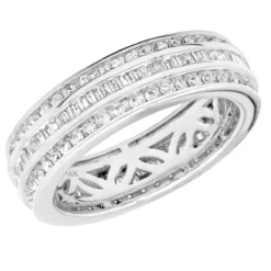 14K Rose Gold Round Baguette Diamond Eternity Ring 2.01ct 1/4 In (6mm) -Outlet Bijou Lush Store 18k gold round baguette diamond eternity ring 201ct p 6326 wh