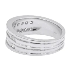 18K Rose Gold Round Diamond Men's Wedding Band 1.32ct -Outlet Bijou Lush Store 18k gold round diamond mens wedding band 132ct p 31353 backwh