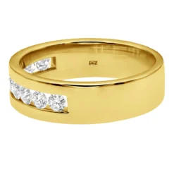 18K White Gold Round Diamond Men's Wedding Ring 0.81ct -Outlet Bijou Lush Store 18k gold round diamond mens wedding ring 081ct p 31191 back yellow 20220420 20220426 20221011 20221011 20221027