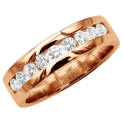 18K White Gold Round Diamond Men's Wedding Ring 0.81ct -Outlet Bijou Lush Store 18k gold round diamond mens wedding ring 081ct p 31191 rose 20221011 20221027