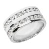 18K White Gold Round Diamond Men's Wedding Ring 2.08ct -Outlet Bijou Lush Store 18k gold round diamond mens wedding ring 208ct p 31177 white 20220426