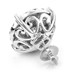 18K White Gold Round Diamond Stud Earrings 4ct Oversized Cluster Earrings -Outlet Bijou Lush Store 18k gold round diamond stud earrings 4ct oversized cluster earrings 3