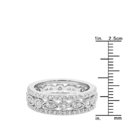 18K White Gold Tacori Style Diamond Full Eternity Ring 1.81c -Outlet Bijou Lush Store 18k gold tacori style diamond full eternity ring 181c p 23025 rulerwh