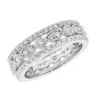 18K White Gold Tacori Style Diamond Full Eternity Ring 1.81c