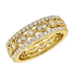 18K White Gold Tacori Style Diamond Full Eternity Ring 1.81c -Outlet Bijou Lush Store 18k gold tacori style diamond full eternity ring 181c p 23025 ye