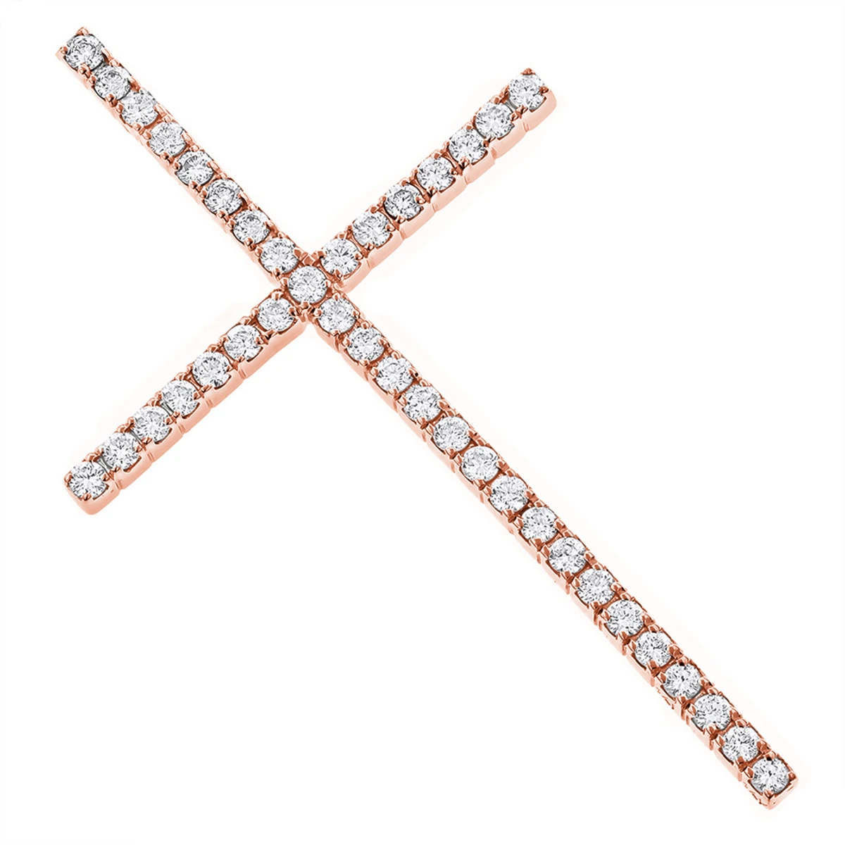 1ct Large Diamond Cross Pendant 14K White Gold Yellow Gold Or Rose Gold 5 1ct Large Diamond Cross Pendant 14K White Gold Yellow Gold Or Rose Gold - Image 3