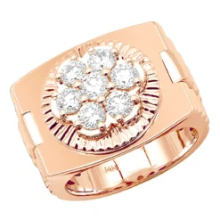 2 Carat Statement Men's Diamond Ring 14K White Gold W Fluted Bezel -Outlet Bijou Lush Store 2 carat statement mens diamond ring in 14k gold w fluted bezel 000953 rose 1680236024