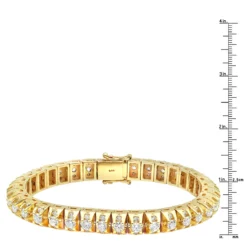 15 Carat Unique Diamond Tennis Bracelet For Men 14K Yellow Gold By Luxurman -Outlet Bijou Lush Store 20 carat unique diamond tennis bracelet for men in 14k gold by luxurman rulerye