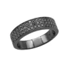 3 Row 10K Black Plated Gold Black Diamond Wedding Band For Men 1.35ct Anniversary Ring -Outlet Bijou Lush Store 3 row 10k gold black diamond wedding band for men 135ct anniversary ring 000928 mainbl