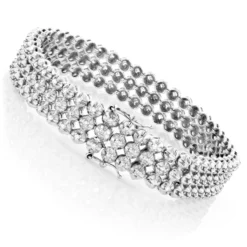 3 Row Men's Diamond Bracelet 4.75ct 10K White Gold Tennis Bracelet Design -Outlet Bijou Lush Store 3 row mens diamond bracelet 475ct 10k gold p 48329 backwh