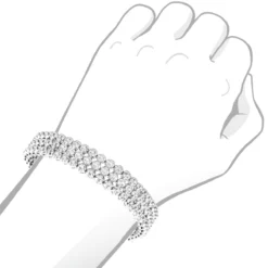 3 Row Men's Diamond Bracelet 4.75ct 10K White Gold Tennis Bracelet Design -Outlet Bijou Lush Store 3 row mens diamond bracelet 475ct 10k gold p 48329 bodwh