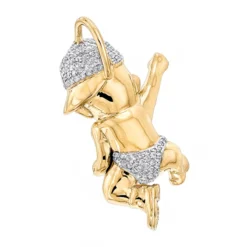 10K Yellow Gold Diamond Bad Boy Pendant 1.3ct By Luxurman -Outlet Bijou Lush Store 3d custom jewelry designs10k gold diamond bad boy pendant 13ct by luxurman backye