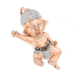 10K Yellow Gold Diamond Bad Boy Pendant 1.3ct By Luxurman -Outlet Bijou Lush Store 3d custom jewelry designs10k gold diamond bad boy pendant 13ct by luxurman ro