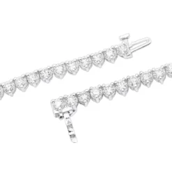 3 Prong Diamond Eternity Chain For Men And Women 14K Yellow Gold Tennis Necklace -Outlet Bijou Lush Store 3mm iced out eternity diamond chain for men women 14k gold tennis necklace 804063 backwh