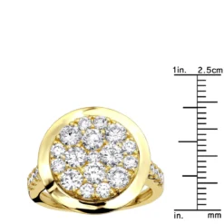 4 Carat Men's Diamond Engagement Ring 14K Yellow Gold -Outlet Bijou Lush Store 4 carat mens diamond engagement ring 14k gold rulerye