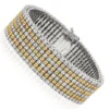 7 Row White And Yellow Diamond Bracelet For Men 1.5ct Sterling Silver -Outlet Bijou Lush Store 7 row white and yellow diamond bracelet for men 15ct sterling silver main