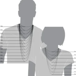 Hip Hop Disco Ball Diamond Necklace 0.85ct -Outlet Bijou Lush Store Chains Length Comparison Body Illustration Men Women 1