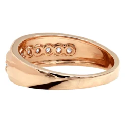 Affordable 10K Yellow Gold 0.5 Carat Round Diamond Wedding Ring For Men And Women -Outlet Bijou Lush Store affordable 10k gold 05 carat round diamond wedding ring for men and women 000850 backro