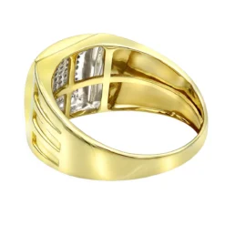Affordable 10K Yellow Gold Men's Diamond Ring 0.25ct 12mm Wide Wedding Band 11 Affordable 10K Yellow Gold Men's Diamond Ring 0.25ct 12mm Wide Wedding Band -Outlet Bijou Lush Store affordable 10k gold mens diamond ring 0 25ct 12mm wide wedding band backye