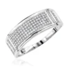 Affordable 10K White Gold Men's Diamond Wedding Band 0.42ct -Outlet Bijou Lush Store affordable 10k gold mens diamond wedding band 042ct mainwh