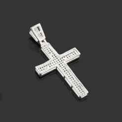 Black And White Diamond Cross Pendant 0.51ct Silver 7 Black And White Diamond Cross Pendant 0.51ct Silver -Outlet Bijou Lush Store black and white diamond cross pendant 051ct silver p 47168back