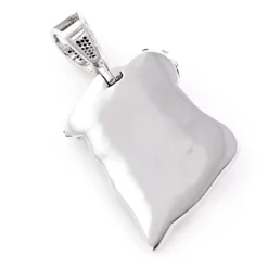 Black Diamond Jesus Head Face Pendant Mini 0.75ct 10K White Gold -Outlet Bijou Lush Store black diamond jesus head face pendant mini 09ct 10k gold backwh