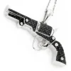 Black Diamond Sterling Silver Gun Pendant .9ct -Outlet Bijou Lush Store black diamond jewelry sterling silver gun pendant 9ct p 39872 wh