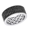 Black Diamond Wedding Ring 10K White Gold Men's Eternity Band By Luxurman 4 Carats 2 Black Diamond Wedding Ring 10K White Gold Men's Eternity Band By Luxurman 4 Carats -Outlet Bijou Lush Store black diamond wedding ring 10k gold mens eternity band by luxurman 4 carats 001286 white
