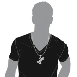 Real Diamond Popeye Pendant For Men In Sterling Silver 4ct -Outlet Bijou Lush Store cartoons custom real diamond popeye pendant for men in sterling silver 4ct bodwh