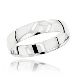 Classic Thin Men's Wedding Band Solid 14K Yellow Gold 4mm -Outlet Bijou Lush Store classic thin mens wedding band 14k solid gold 4mm wh