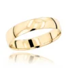 Classic Thin Men's Wedding Band Solid 14K Yellow Gold 4mm