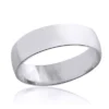 Classic Thin Men's Wedding Band Solid 14K White Gold 6mm